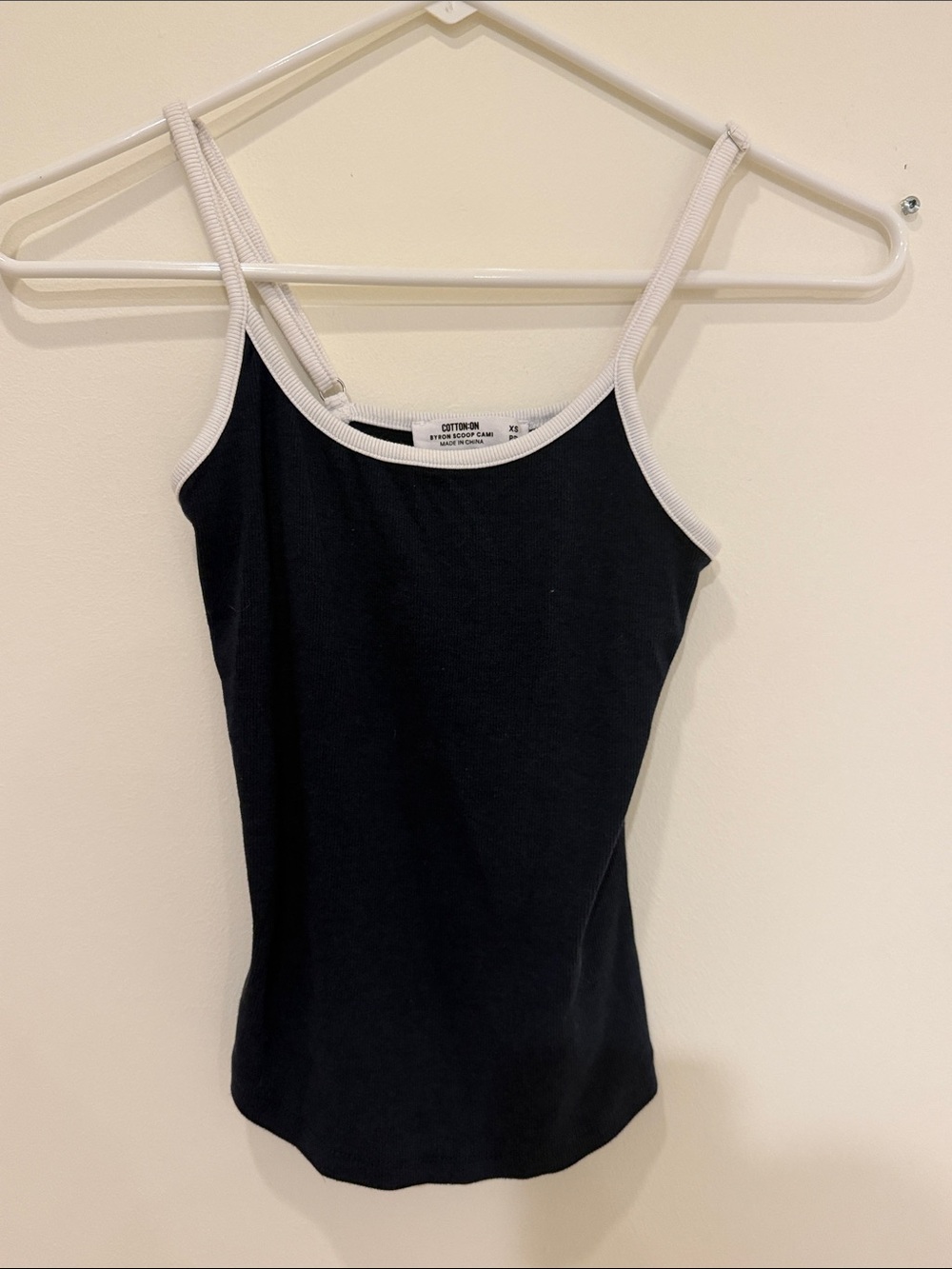Cotton On Black Camisole with White Trim
